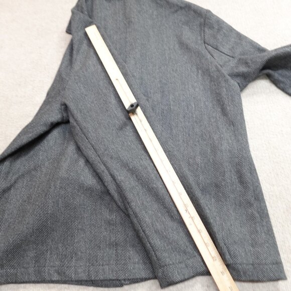 Miles Leon Mens Jacket Large Gray Herringbone Unlined Unstructured Made in Italy - Picture 9 of 11